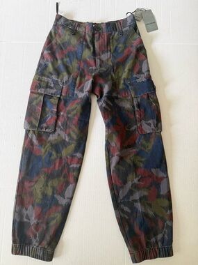 Zadig&Voltaire Pilote Canvas Ikat Pants Multi-color Sz 36(US 2-4) Retail $348